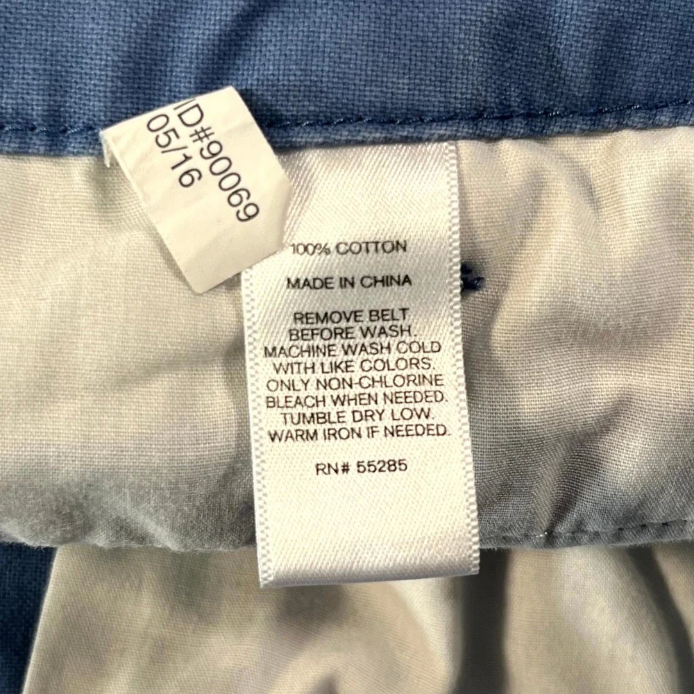 Express Chino Shorts Mens 33‎ Blue Cotton Flat Front Streetwear Casual Outdoor